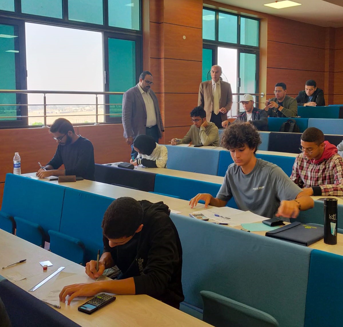 Soliman inspects midterm exams at Benha National University